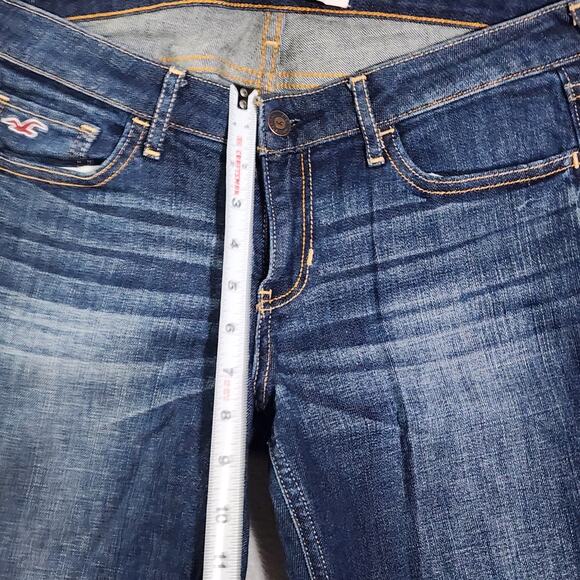 Hollister Bootcut Jeans Low Rise Dark Was Bkue Denim Womens Size 29 Long - Picture 6 of 10